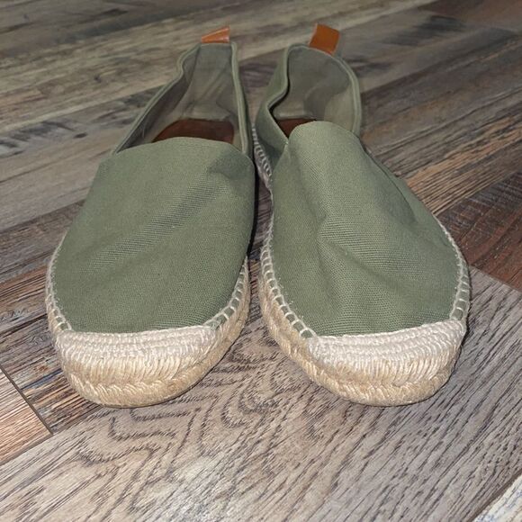Ralph Lauren Men’s Olive Green Linen Espadrilles main image 2